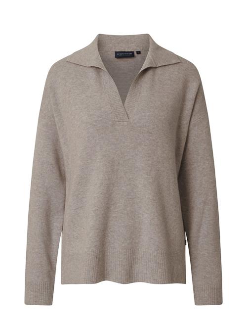 Lexington Clothing Peyton Boiled Merino Wool Knitted Polo Sweater Lexington Clothing Brown