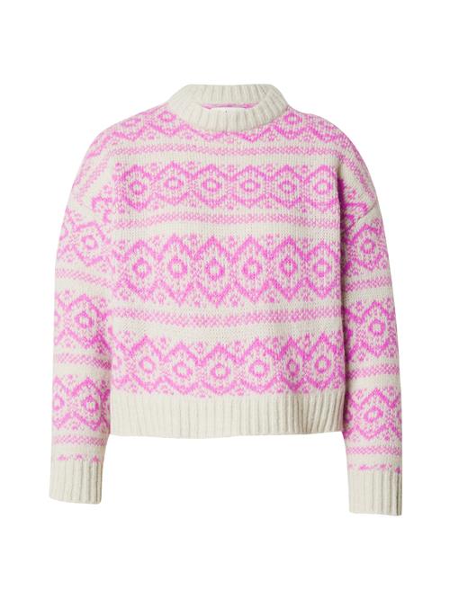 Lollys Laundry Pullover 'Lottie'  fuchsia / hvid