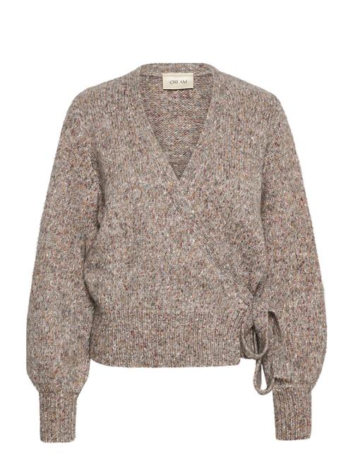 Kiaracr Knit Wrap Blouse Cream Beige