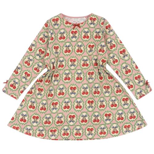 Konges Sløjd Drey Long Sleeve Dress GOTS Cherry Bow | Lyserød | 3 years