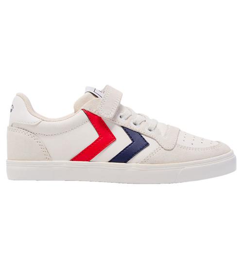 Se Hummel Sko - Slimmer Stadil Leather Low Jr - Hvid ved KidsWorld