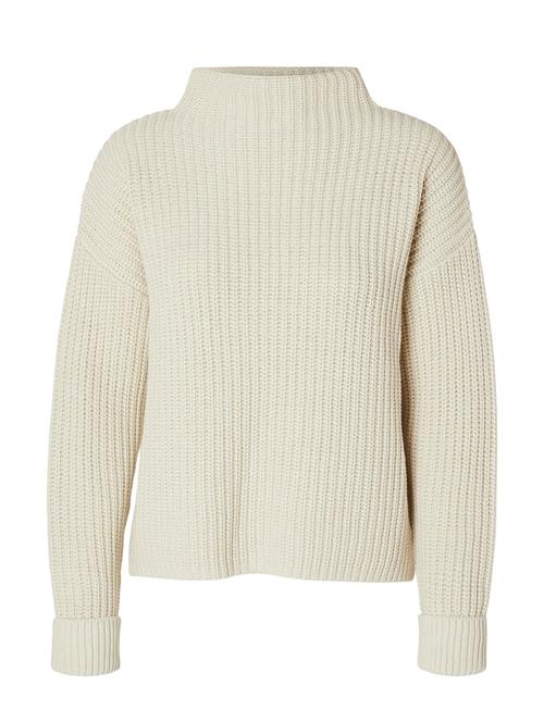 Slfselma Ls Knit T-Neck Selected Femme Cream