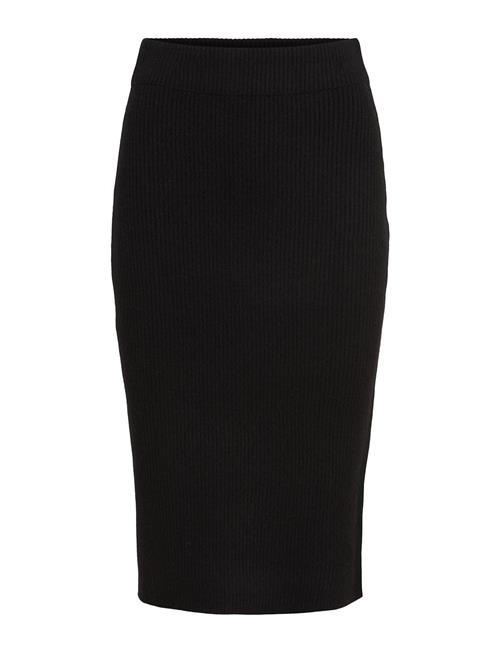 Viril Pencil Hw Knit Skirt - Noos Vila Black