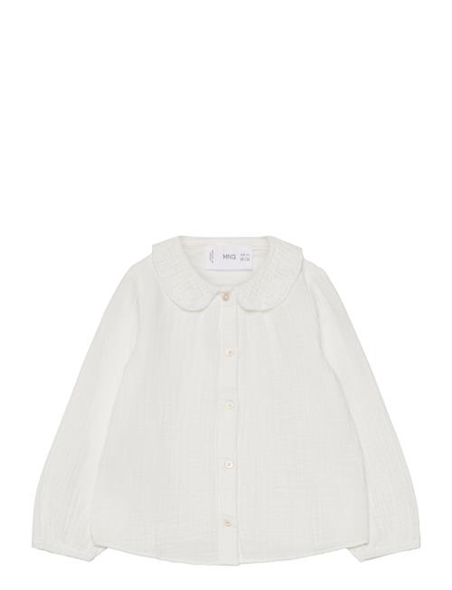 Mango Cheesecloth Cotton Blouse Mango White