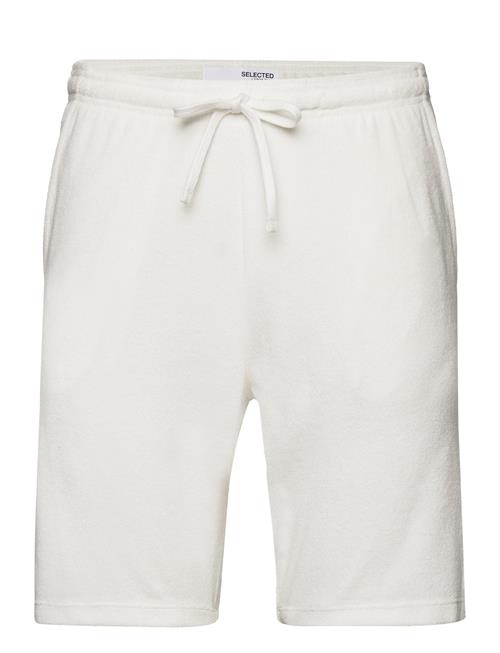 Slhrelax-Terry Shorts Ex Selected Homme White