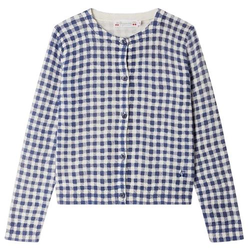 Bonpoint Tyra Cardigan Navy Check | Marine blå | 10 years