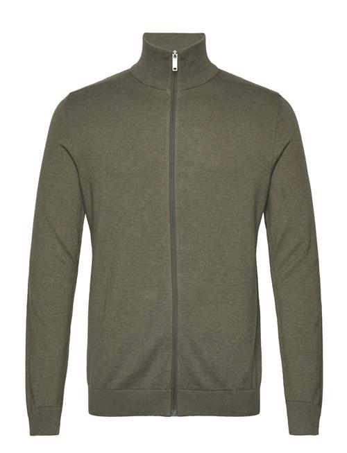 Slhberg Full Zip Cardigan Noos Selected Homme Khaki