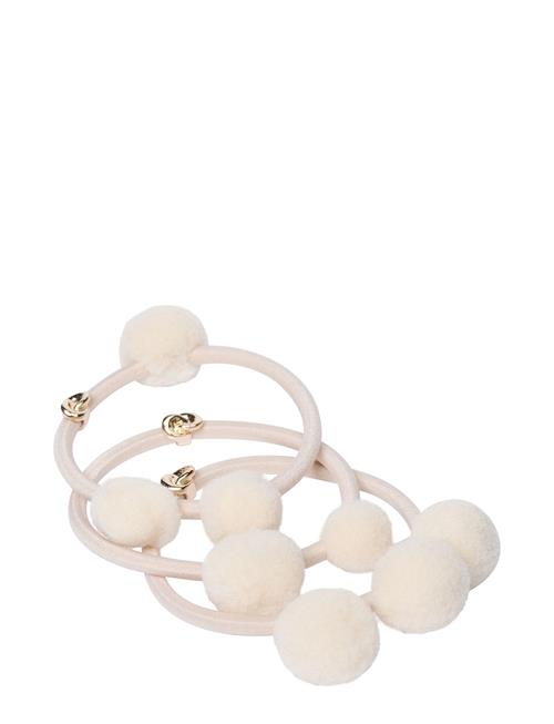 Corinne Hair Tie Pom Pom "Ibiza" 3-Pack Corinne Cream