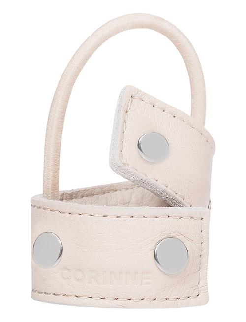 Leather Band Short Bendable Rivets Corinne Cream