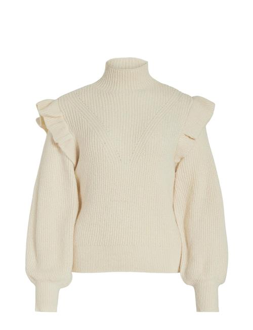 Vila Vibooba Frill Pullover /B Vila Beige