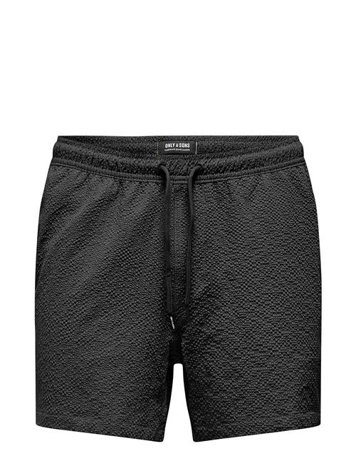 ONLY & SONS Onsted Life Solid Seersucker Swim Noos ONLY & SONS Black