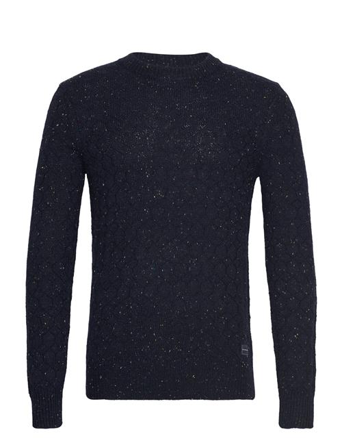 Se Tom Tailor Nep Structured Knit Pullover Tom Tailor Navy ved Booztlet