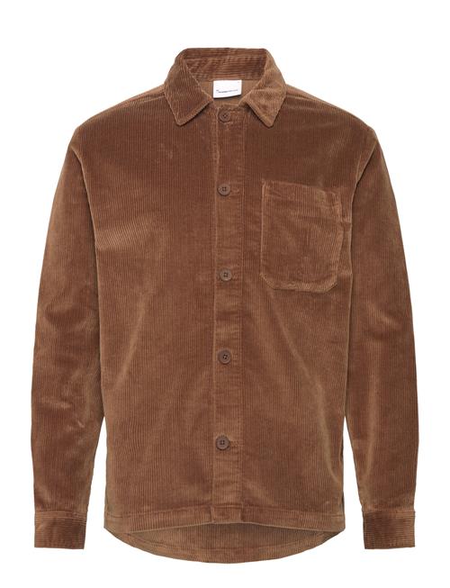 Knowledge Cotton Apparel Stretched 8-Wales Corduroy Overshir Knowledge Cotton Apparel Brown