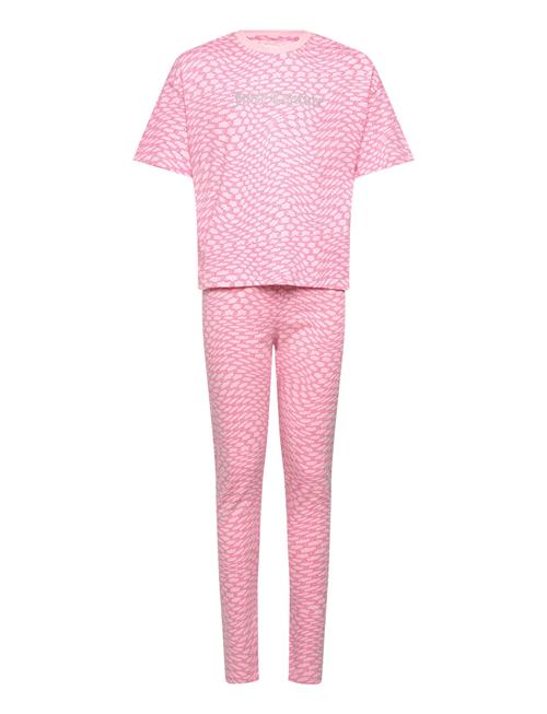 Juicy Couture Warped Juicy Ss Tee And Legging Lounge Set Juicy Couture Pink