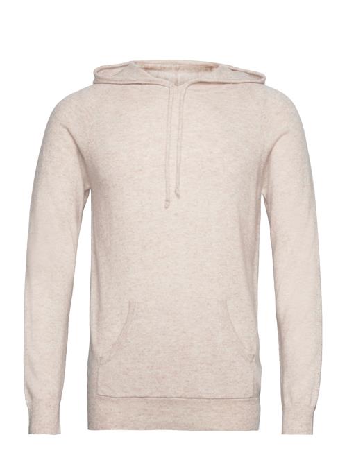 Davida Cashmere Man Front Pocket Hoodie Davida Cashmere Beige