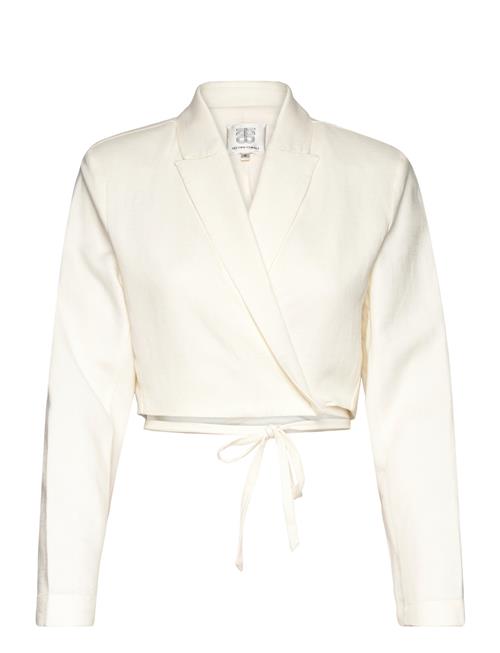 Lino Cropped Blazer Second Female White