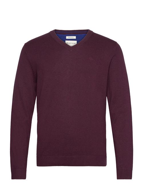 Tom Tailor Basic V-Neck Knit Tom Tailor Burgundy