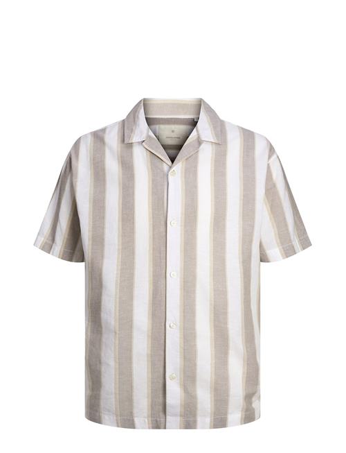 Jack & Jones Jprccsummer Stripe Resort Shirt S/S Ln Jack & J S Grey