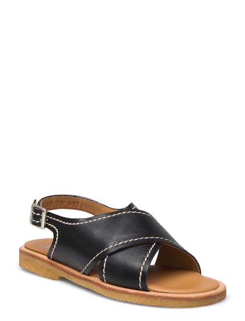 Sandals - Flat - Open Toe - Op ANGULUS Black