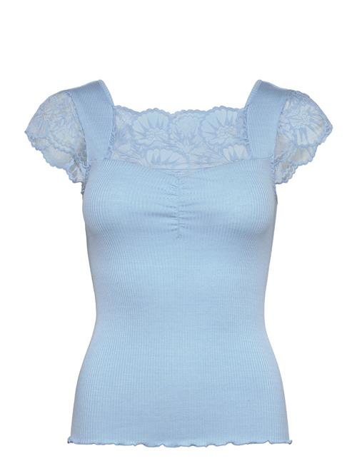 Rosemunde Silk T-Shirt W/ Lace Rosemunde Blue