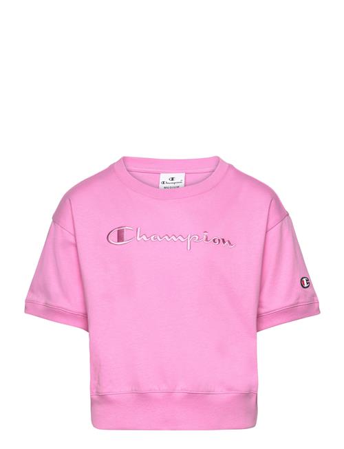 Champion Crewneck Croptop T-Shirt Champion Pink