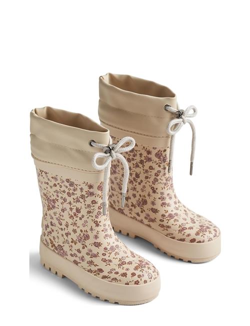 Wheat Rubber Boot Thermo Print Wheat Beige