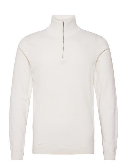 100 Recycle Knit Half Zip Lindbergh White