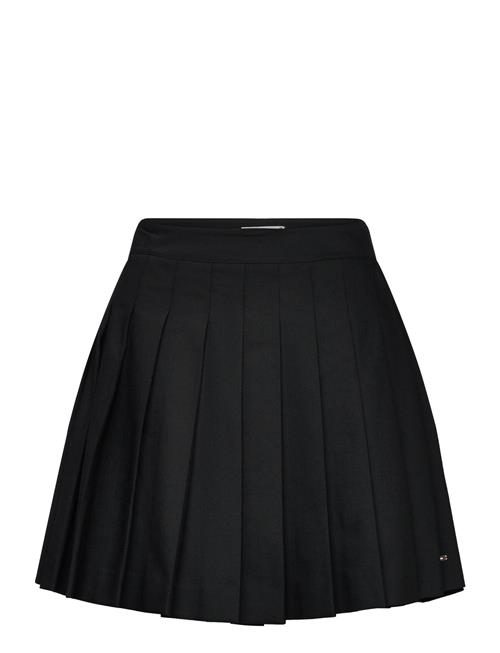 Tommy Hilfiger Cool Wool Mix Pleat Short Skirt Tommy Hilfiger Black