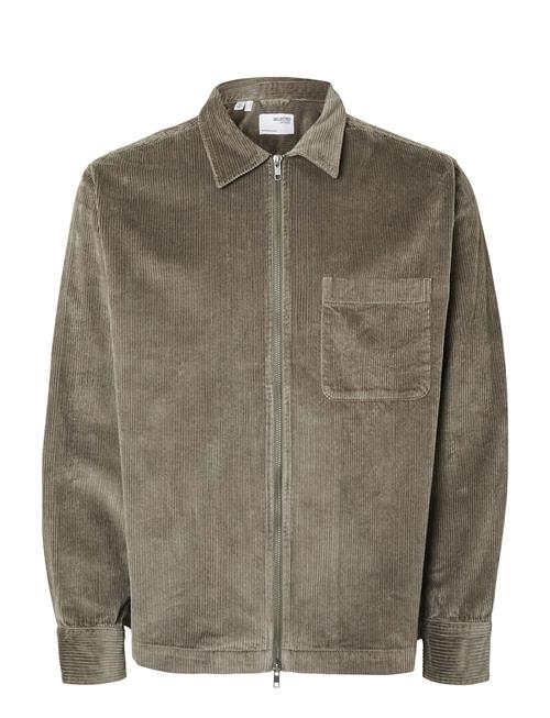 Selected Homme Slh-Jake Cord Overshirt Ls Zip Noos Selected Homme Brown