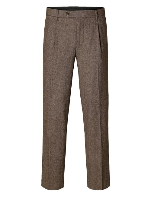 Selected Homme Slh196-Straight Alberto Wool Pant Selected Homme Brown