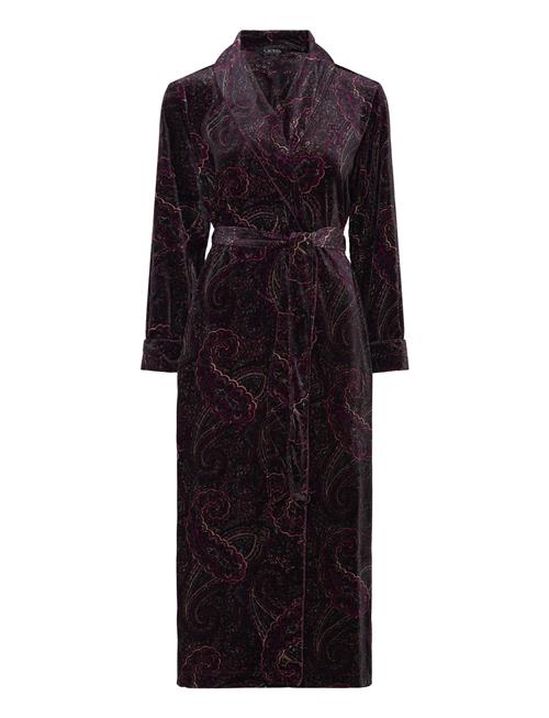 Lrl L/S Shawl Collar Long Robe Lauren Ralph Lauren Homewear Burgundy