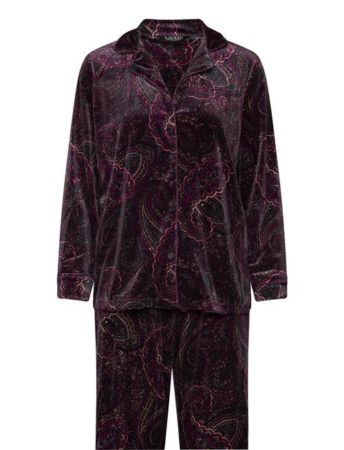 Lauren Ralph Lauren Homewear Lrl L/S Notch Collar Long Pant Pj Set Lauren Ralph Lauren Homewear Purple