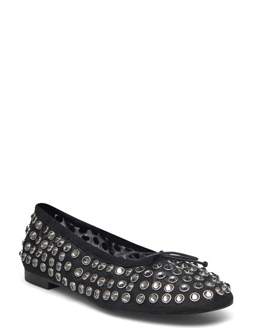 Mango Studded Mesh Ballerina Shoes Mango Black