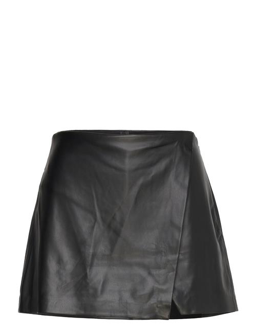 Mango Leather-Effect Culottes Mango Black