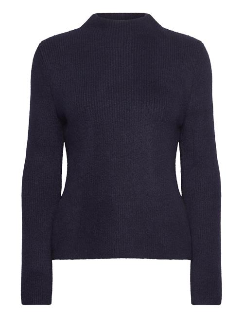 Se Knitted Sweater With Perkins Neck Mango Navy ved Booztlet