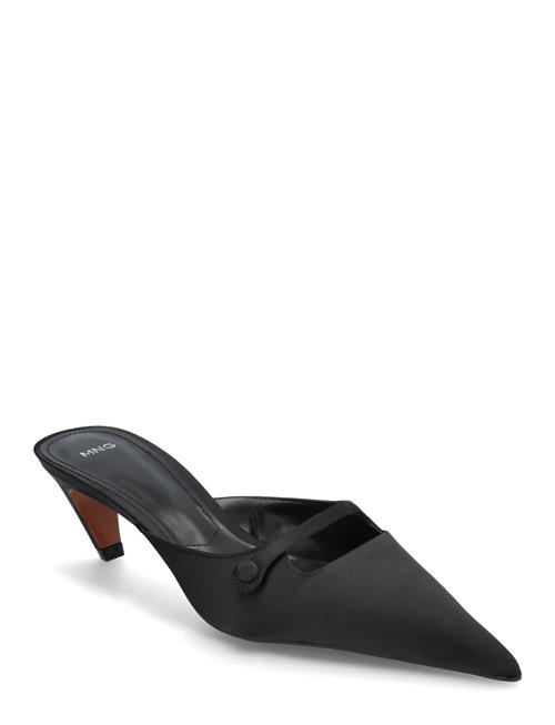 Satin Kitten-Heel Shoes Mango Black