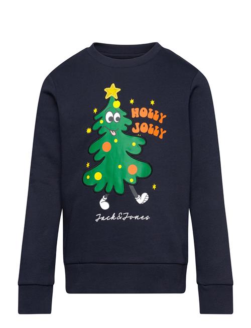 Jack & Jones Jjxmas Jolly Sweat Crew Neck Jnr Jack & J S Navy