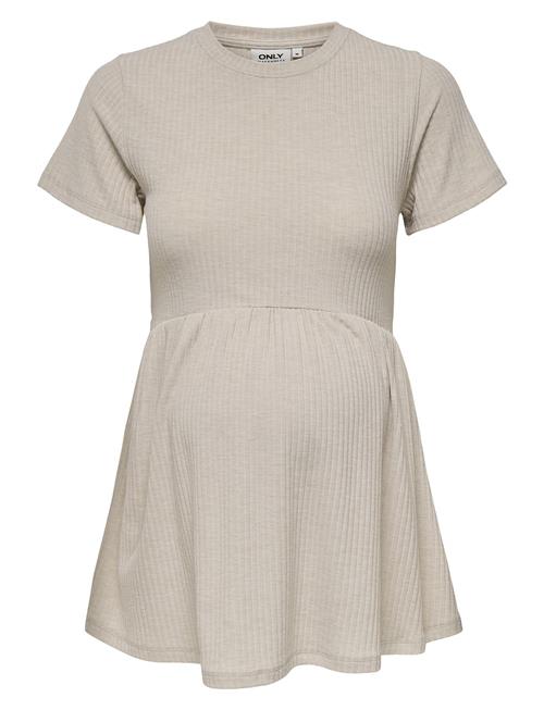 Olmmalaya S/S O-Neck Top Jrs Only Maternity Beige