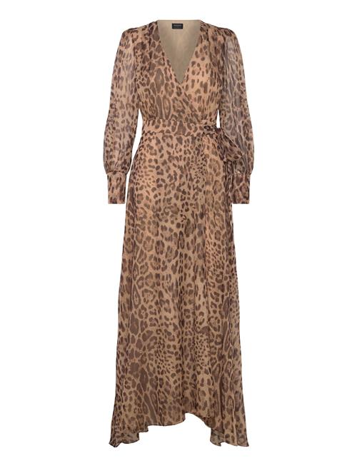 Lucianna Maxi Wrap Dress Bardot Brown