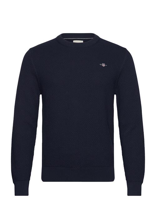 GANT Structured Cotton C-Neck GANT Navy