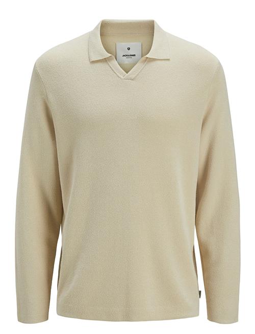 Jack & Jones Jprwason Knit Split Neck Styd Aw24 Jack & J S Cream