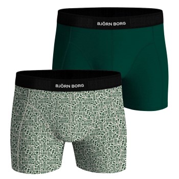 Björn Borg Bjorn Borg Premium Cotton Stretch Boxer Brief 2P Grøn/Hvid bomuld Medium Herre