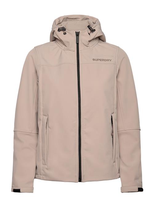 Hooded Softshell Jacket Superdry Sport Beige