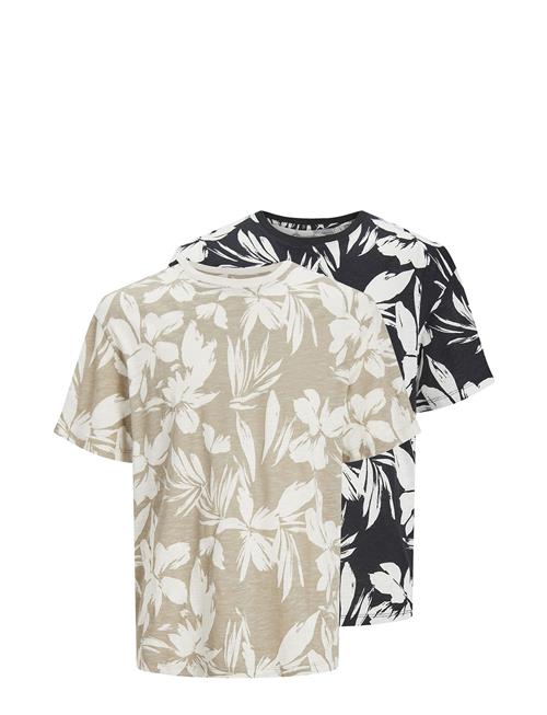 Jack & Jones Jjejeff Aop Tee Ss 2Pk Mp Jack & J S Beige