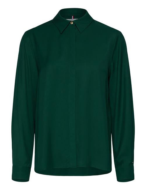 Tommy Hilfiger Fluid Viscose Regular Shirt Tommy Hilfiger Green