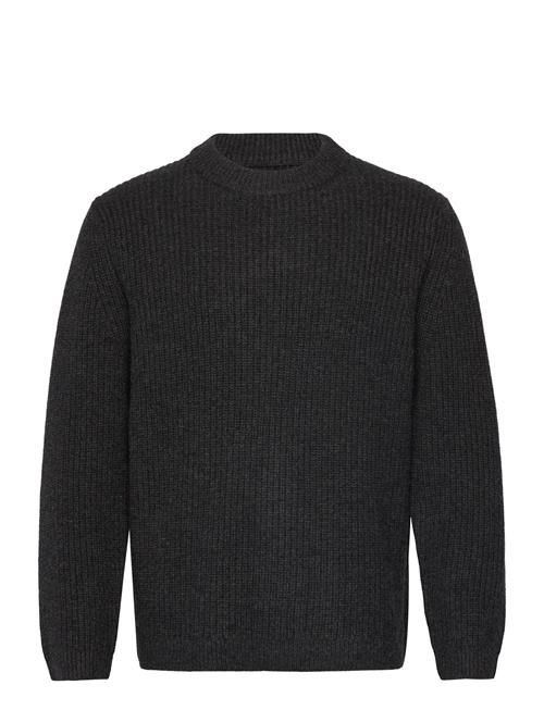 Se Boxy Wool Knit - Dark Grey Melange Garment Project Grey ved Booztlet