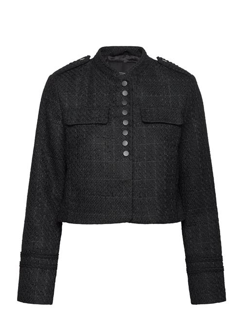 French Connection Felice Tweed Military Jacket French Connection Black