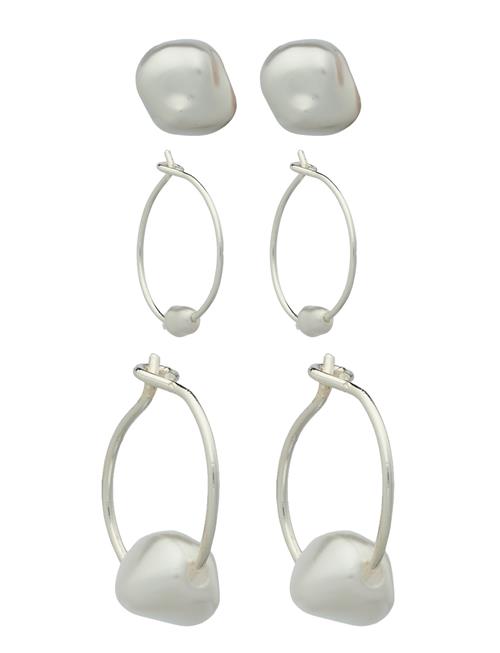 3-Pack Pearl Earrings Monki Silver