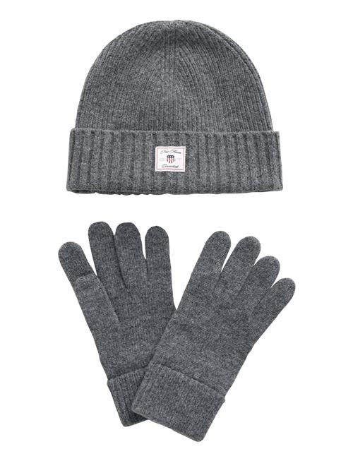 Beanie Gloves Gift Set GANT Grey