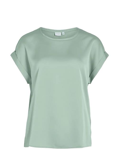 Vila Viellette S/S Satin Top - Noos Vila Green